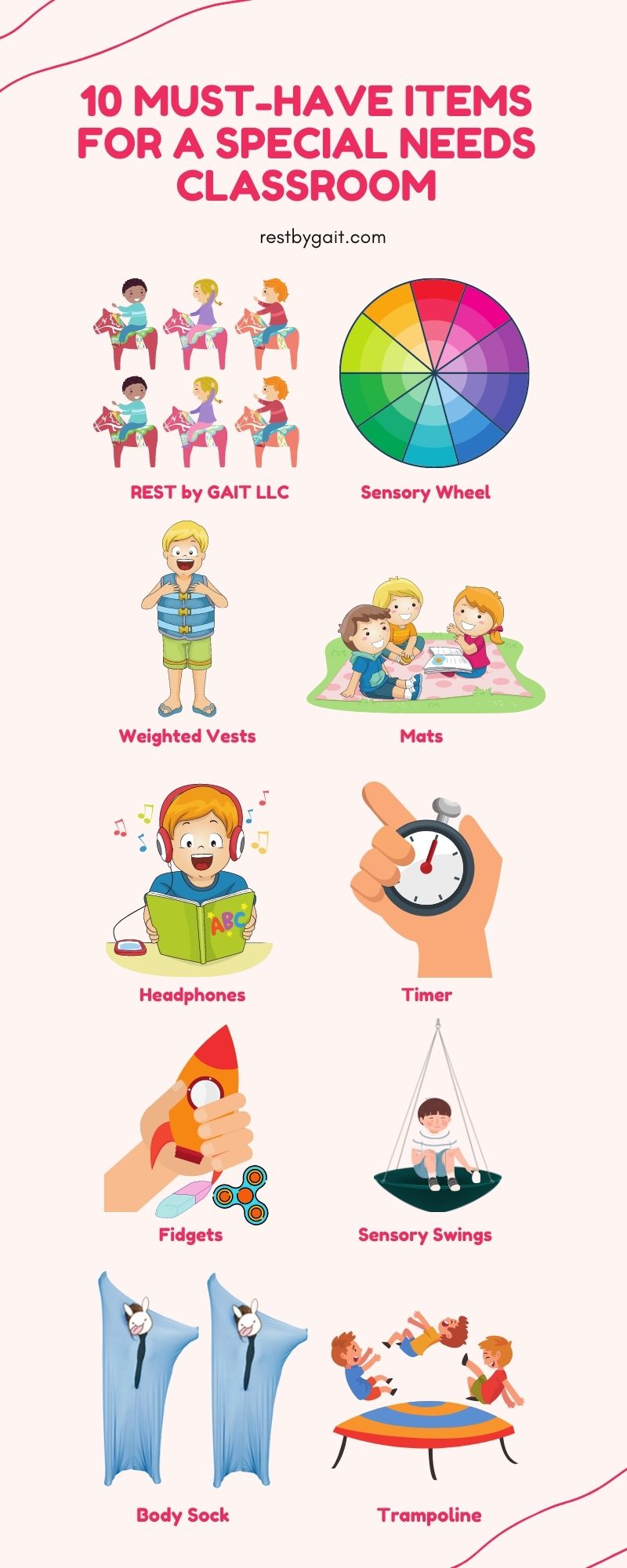 10 Must-Have Items for A Special Needs Classroom Infographic